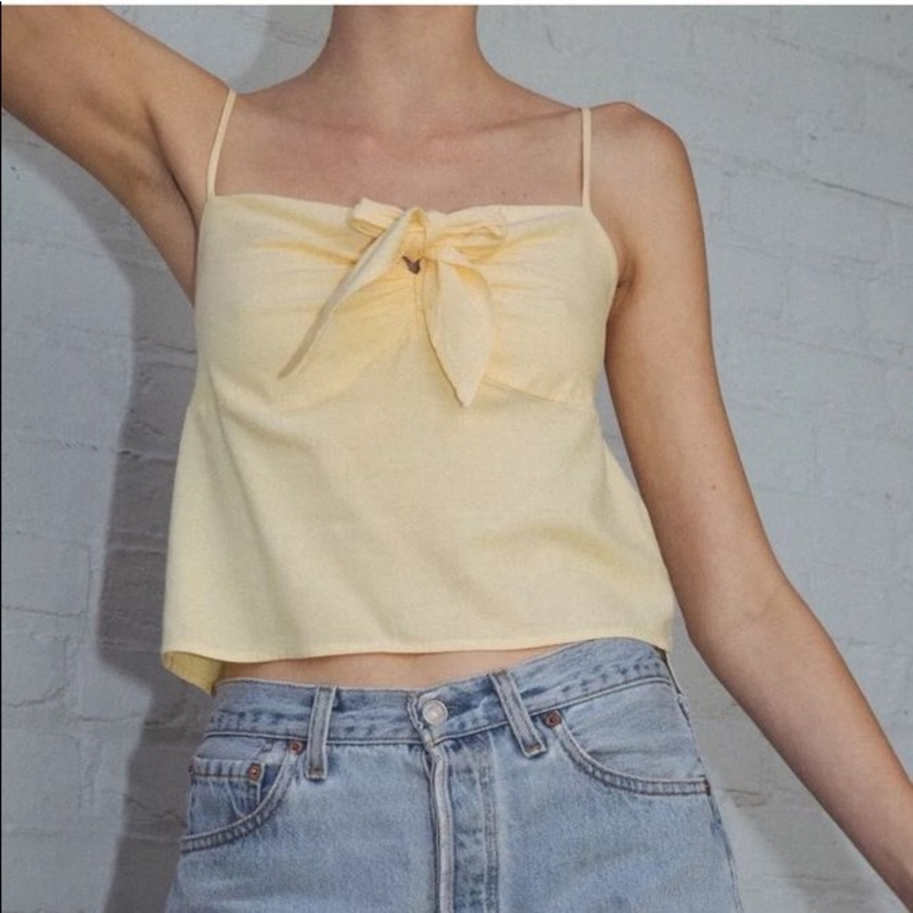 Brandy Melville yellow Sasha tank top